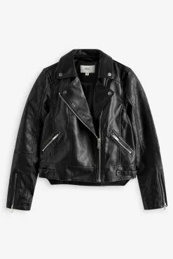 Next Faux Leather Biker Jacket 10 Next Faux Leather Biker Jacket -Women's Shirts & Blouses Sales T51 265s4
