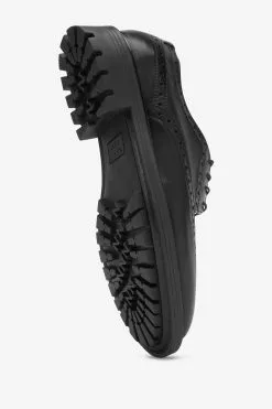 Next Black Forever Comfort® Leather Brogue Chunky Lace Up Shoes -Women's Shirts & Blouses Sales T68505s6