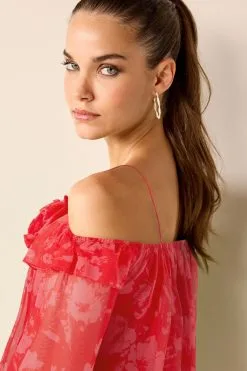 Next Off Shoulder Long Sleeve Corsage Top -Women's Shirts & Blouses Sales T70 513s4