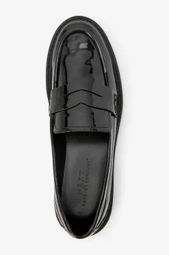 Next Black Forever Comfort® Clean Patent Chunky Loafer Shoes -Women's Shirts & Blouses Sales T77684s4