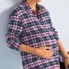 Next Blue/Pink Maternity/Nursing Boyfriend Check Shirt -Women's Shirts & Blouses Sales T80 009s