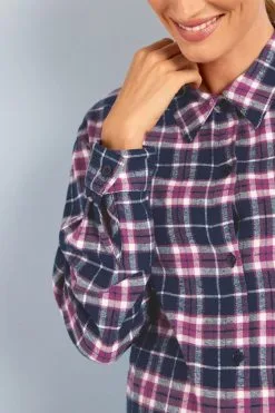 Next Blue/Pink Maternity/Nursing Boyfriend Check Shirt -Women's Shirts & Blouses Sales T80 009s4