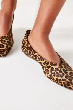 Next Leopard Signature Leather Ballerina Shoes -Women's Shirts & Blouses Sales T82923s3