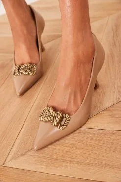 Next Camel Forever Comfort Metal Bow Trim Court Shoes -Women's Shirts & Blouses Sales T83 787s3