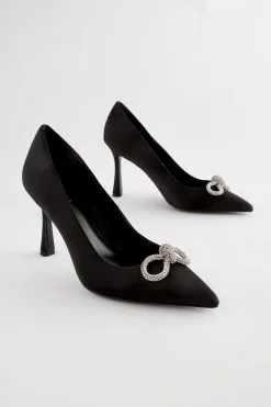 Next Forever Comfort® Bow Trim Curvy Heel Court Shoes