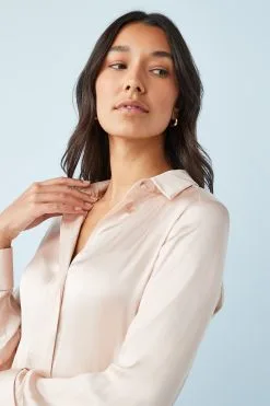 Next Champagne Gold Satin Shirt -Women's Shirts & Blouses Sales T88637s4