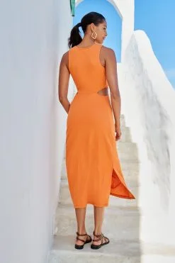 Next Sleeveless Twist Front Cut-Out Cotton Midi Summer Dress 10 Next Sleeveless Twist Front Cut-Out Cotton Midi Summer Dress -Women's Shirts & Blouses Sales T89 496s3