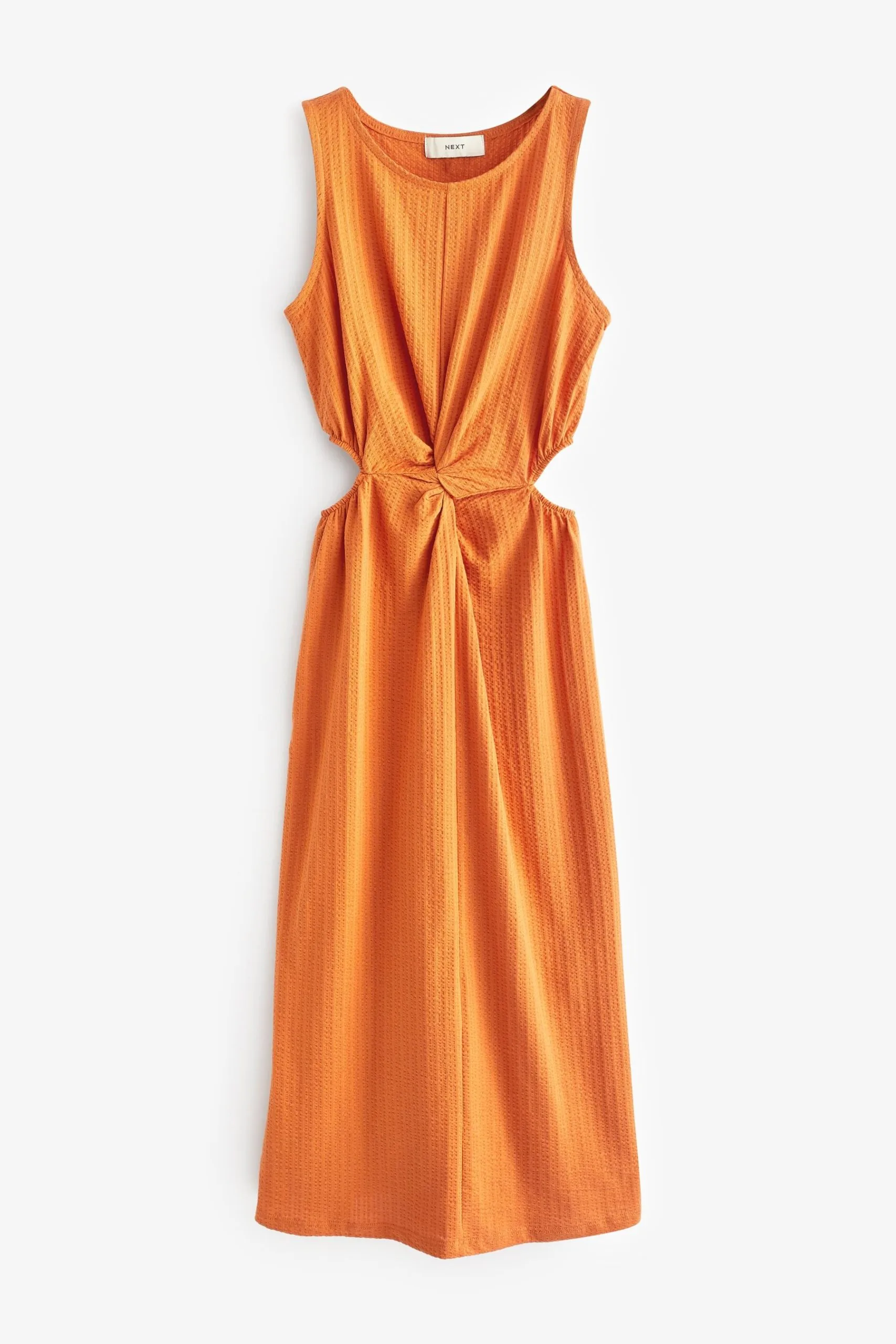 Next Sleeveless Twist Front Cut-Out Cotton Midi Summer Dress 8 Next Sleeveless Twist Front Cut-Out Cotton Midi Summer Dress - Image 6
