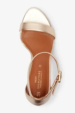 Next Signature Leather Mid Heel Sandals -Women's Shirts & Blouses Sales T98800s5