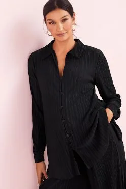 Next Black Maternity Plissé Top -Women's Shirts & Blouses Sales U15 136s3