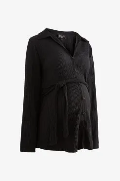 Next Black Maternity Plissé Top -Women's Shirts & Blouses Sales U15136s4