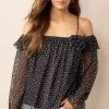 Next Off Shoulder Long Sleeve Corsage Top -Women's Shirts & Blouses Sales U24 038s