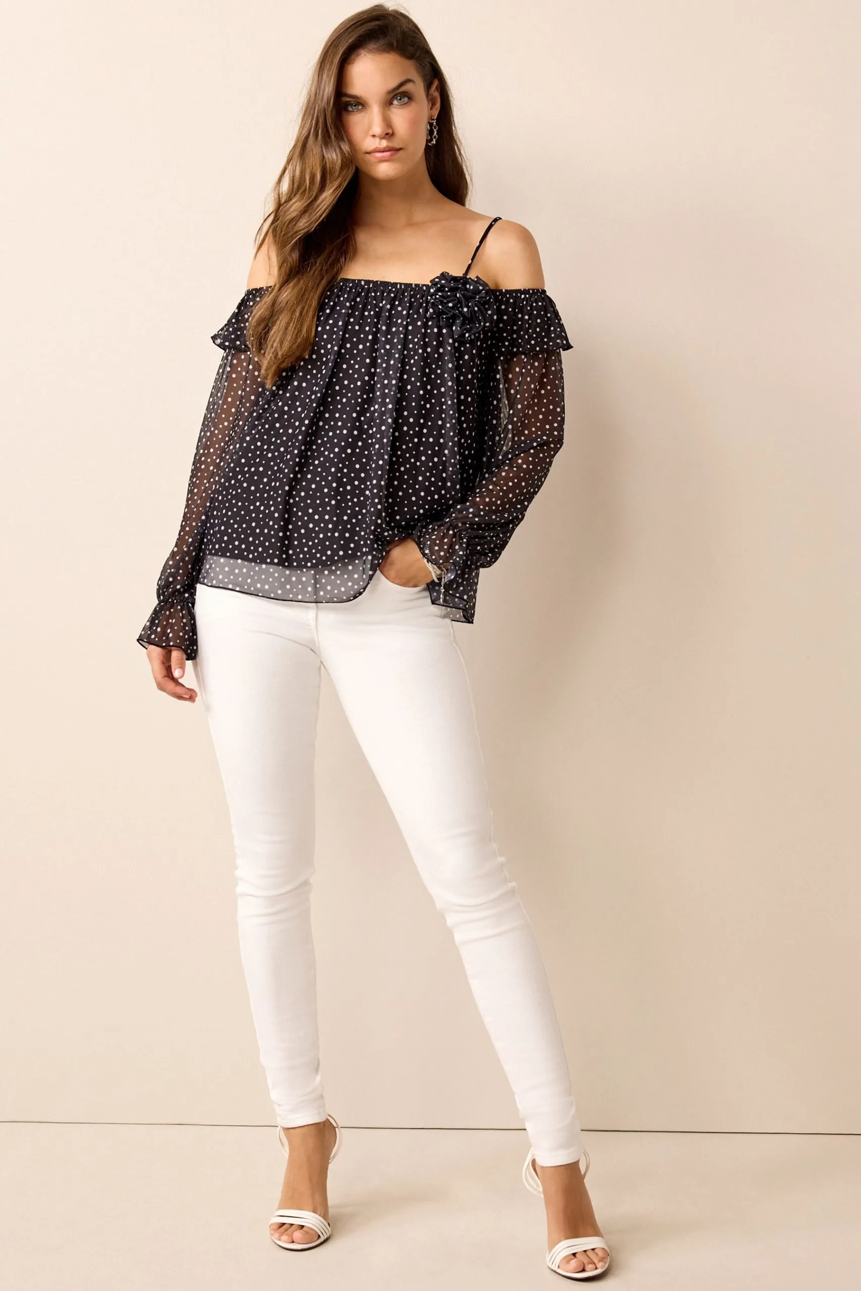 Next Off Shoulder Long Sleeve Corsage Top 4 Next Off Shoulder Long Sleeve Corsage Top - Image 2