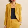 Next Yellow Textured Single Breasted Blazer Jacket -Women's Shirts & Blouses Sales U35 311s
