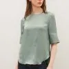 Next Curved Hem Satin Formal T-Shirt Top -Women's Shirts & Blouses Sales U55489s