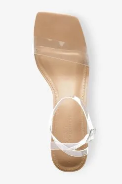 Next Clear Forever Comfort® Low Block Vinyl Sandals -Women's Shirts & Blouses Sales U64030s7