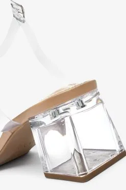 Next Clear Forever Comfort® Low Block Vinyl Sandals -Women's Shirts & Blouses Sales U64030s8