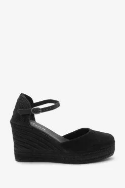 Next Forever Comfort® Leather Ankle Strap Closed Toe Mid Wedges