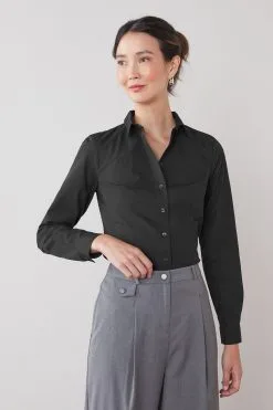 Next Black Long Sleeve Work Shirts 2 Pack