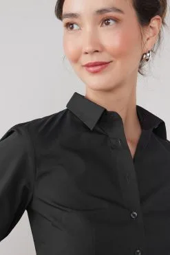 Next Black Long Sleeve Work Shirts 2 Pack -Women's Shirts & Blouses Sales U67077s4