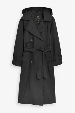 Next Hooded Belted Trench Coat -Women's Shirts & Blouses Sales U72 563s3