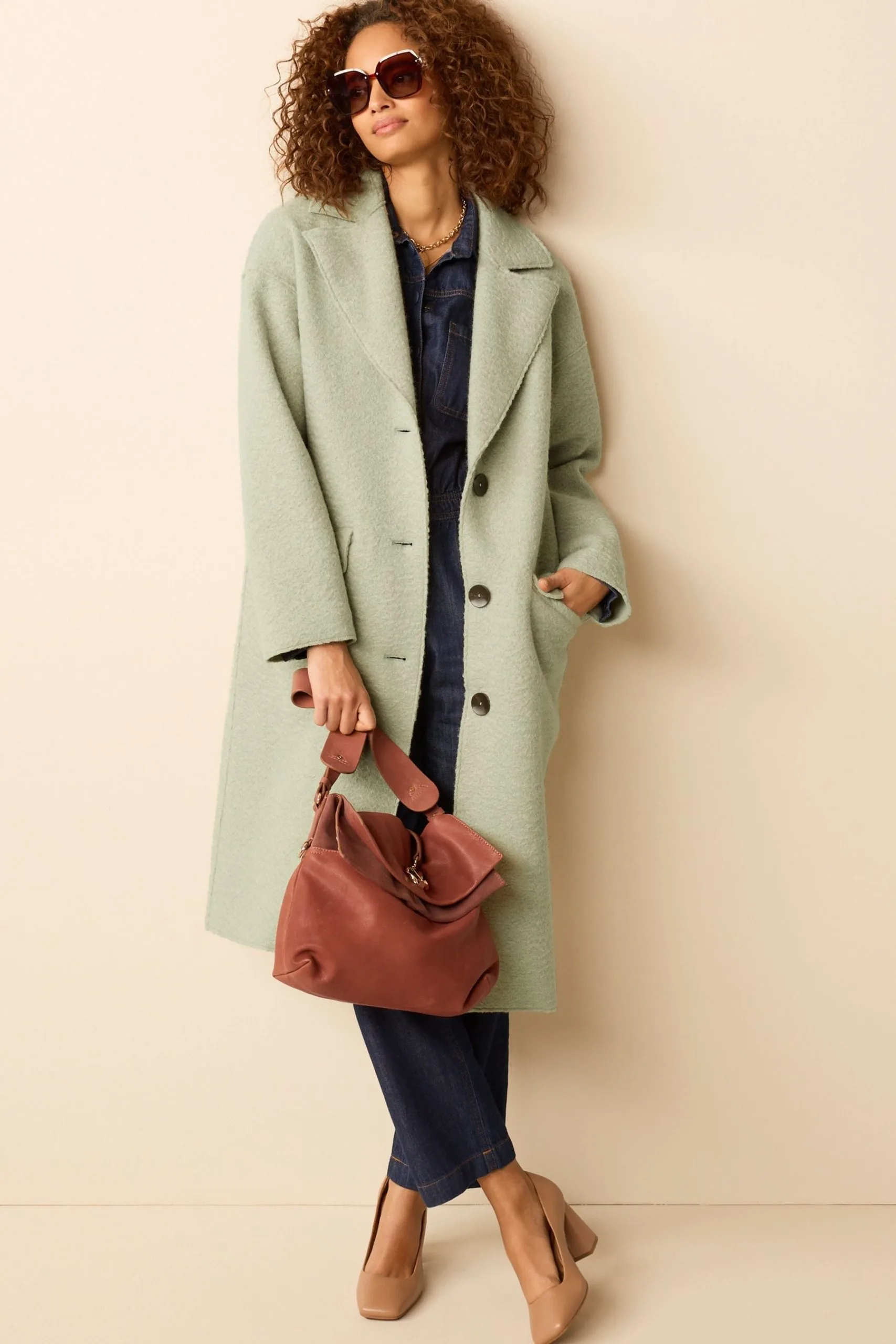 Next Textured Bouclé Coat 4 Next Textured Bouclé Coat - Image 2