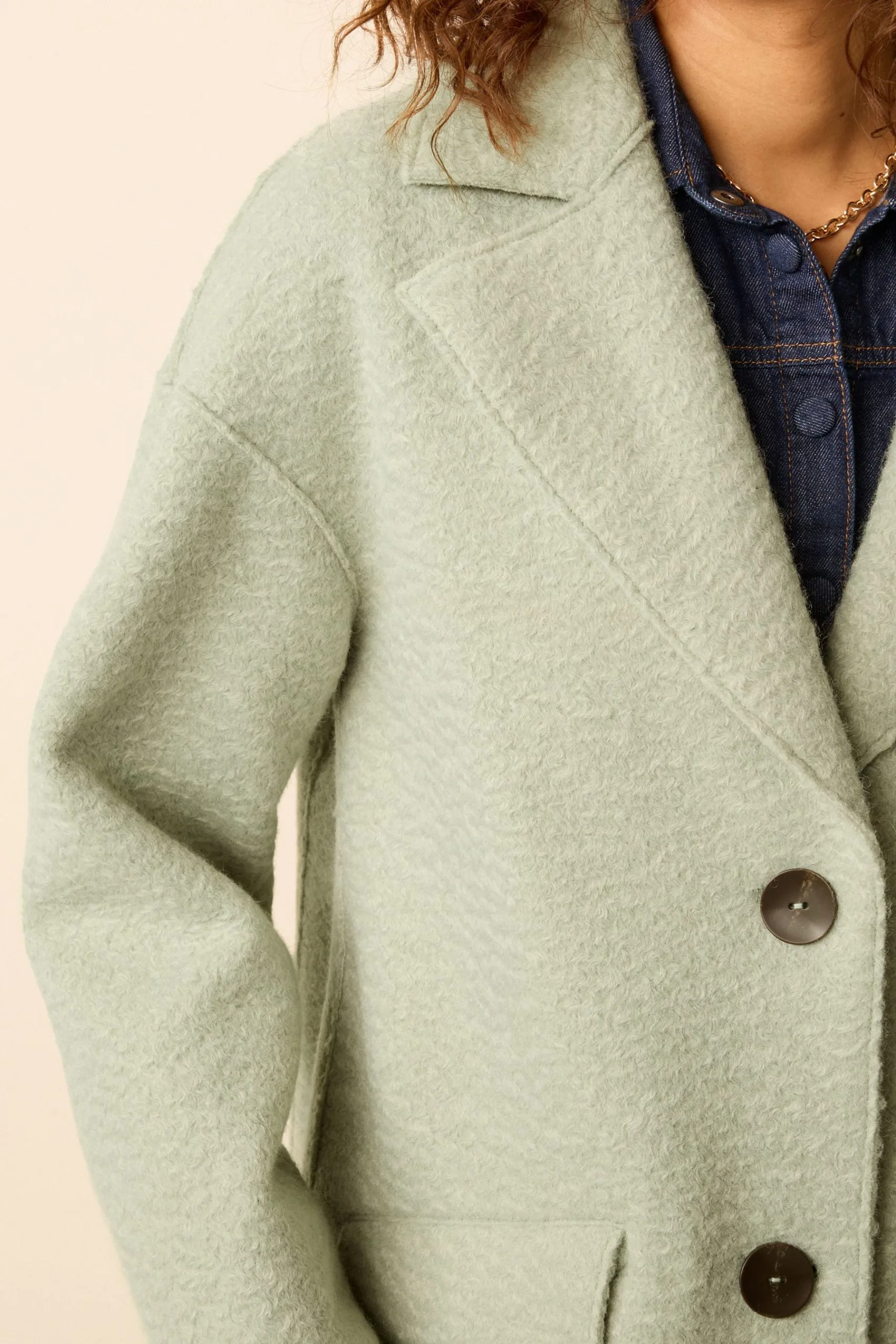 Next Textured Bouclé Coat 6 Next Textured Bouclé Coat - Image 4