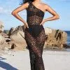 Next Black Crochet One Shoulder Maxi Dress -Women's Shirts & Blouses Sales U76660s