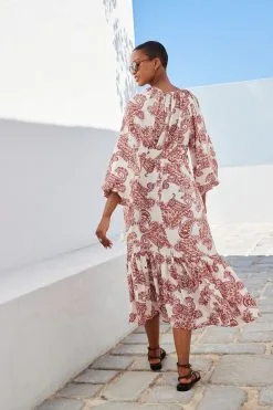 Next Red Paisley Red Paisley Long Sleeve Midi Summer Dress 8 Next Red Paisley Red Paisley Long Sleeve Midi Summer Dress -Women's Shirts & Blouses Sales U80 236s2
