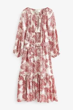Next Red Paisley Red Paisley Long Sleeve Midi Summer Dress 11 Next Red Paisley Red Paisley Long Sleeve Midi Summer Dress -Women's Shirts & Blouses Sales U80 236s5