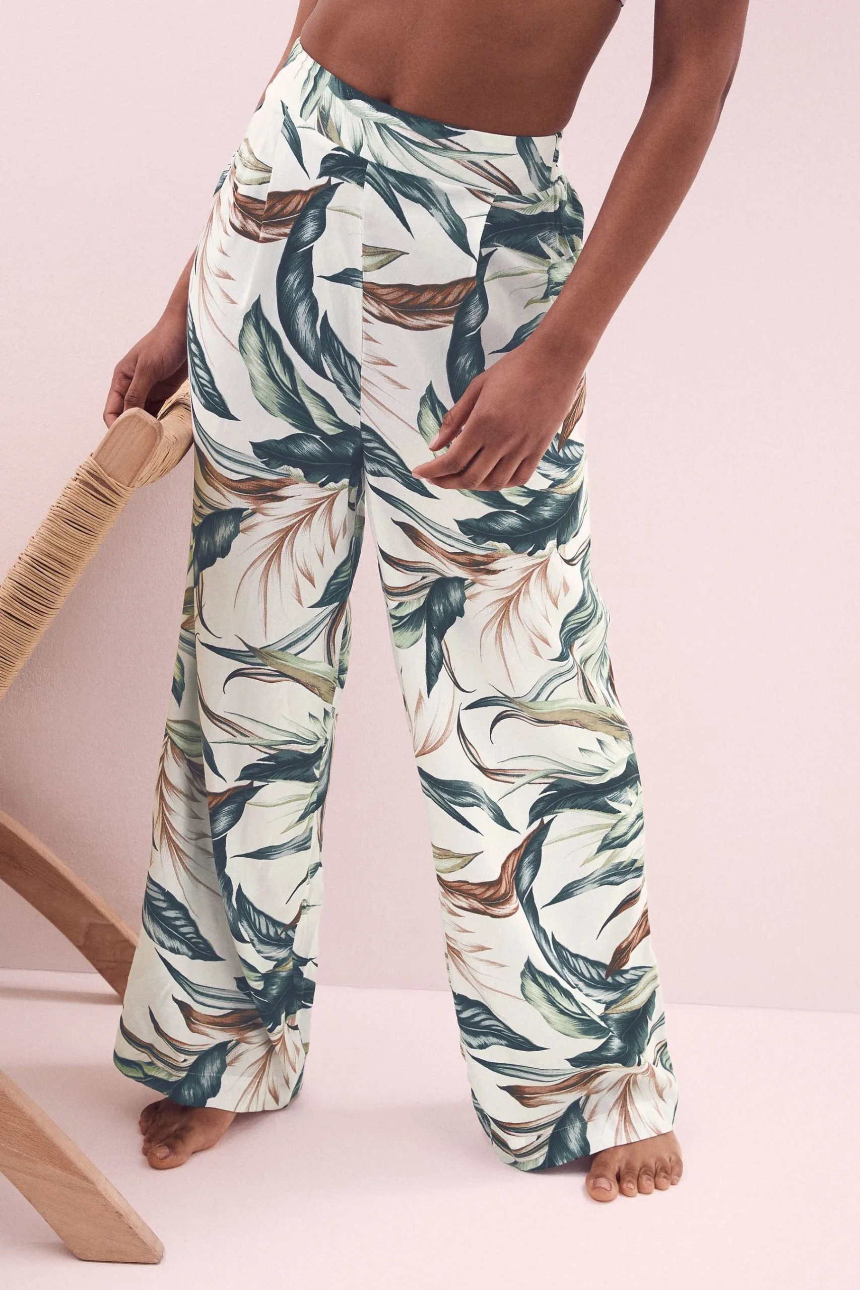 Next Elasticated Waist Full Length Wide Leg Trousers 8 Next Elasticated Waist Full Length Wide Leg Trousers - Image 6