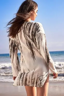 Next Long Sleeve Beach Kaftan Dress -Women's Shirts & Blouses Sales U80 252s4