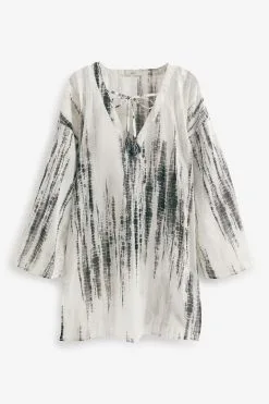 Next Long Sleeve Beach Kaftan Dress -Women's Shirts & Blouses Sales U80 252s6