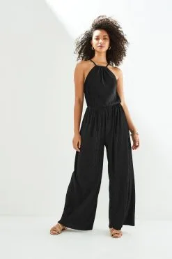 Next Halterneck Plissé Jumpsuit -Women's Shirts & Blouses Sales U80 255s3