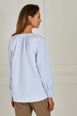 Next Pale Blue Chambray Denim Blouse -Women's Shirts & Blouses Sales U82 134s3