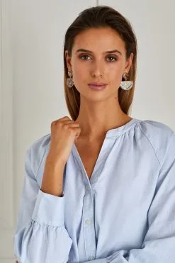 Next Pale Blue Chambray Denim Blouse -Women's Shirts & Blouses Sales U82 134s4