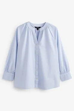 Next Pale Blue Chambray Denim Blouse -Women's Shirts & Blouses Sales U82 134s6