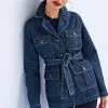 Next Rinse Blue Longline Belted Utility Jacket 1 Next Rinse Blue Longline Belted Utility Jacket -Women's Shirts & Blouses Sales U82 136s