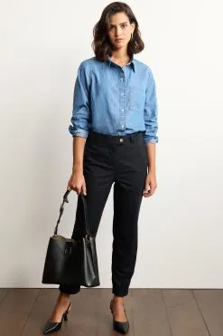 Next Mid Blue Lightweight Relaxed Denim Shirt -Women's Shirts & Blouses Sales U82135s3