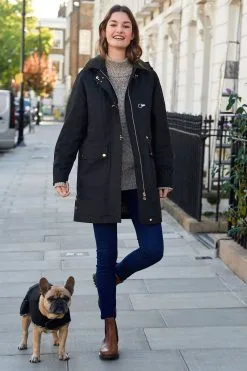 Next Shower Resistant Waxed Effect Jacket With Duffle Fastening