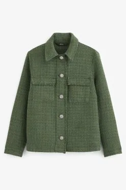 Next Bouclé Button Detail Shacket -Women's Shirts & Blouses Sales U85 375s5