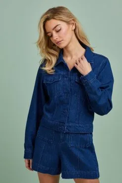 Next Rinse Button Detail Denim Jacket