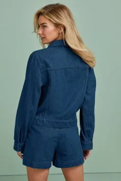 Next Rinse Button Detail Denim Jacket -Women's Shirts & Blouses Sales U87 440s4