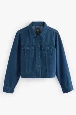 Next Rinse Button Detail Denim Jacket -Women's Shirts & Blouses Sales U87 440s6