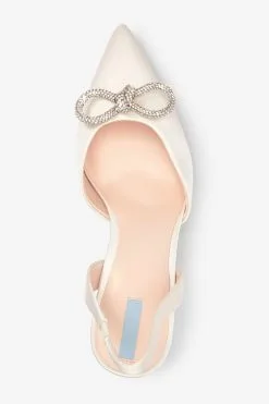 Next Ivory White Forever Comfort® Wedding Jewel Bow Slingback Heel Bridal Shoes -Women's Shirts & Blouses Sales U88 463s7