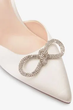 Next Ivory White Forever Comfort® Wedding Jewel Bow Slingback Heel Bridal Shoes -Women's Shirts & Blouses Sales U88 463s9