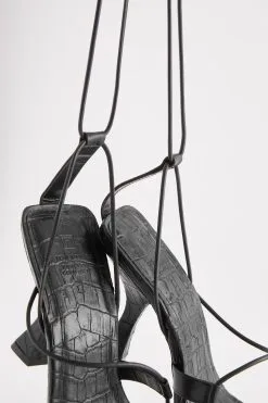 Next Signature Leather Strappy Square Toe Heels -Women's Shirts & Blouses Sales U88465s5