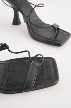 Next Signature Leather Strappy Square Toe Heels -Women's Shirts & Blouses Sales U88465s6