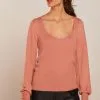 Next Button Cuff Sweetheart Neck Knit Top -Women's Shirts & Blouses Sales U89 359s
