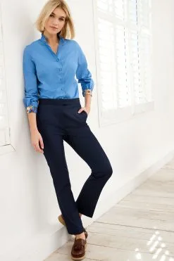 Next Long Sleeve Ruffle Neck Signature Cotton Shirt -Women's Shirts & Blouses Sales U94 416s2